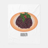Couverture Polaire Illustration du pudding de Noël (Devant)