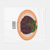 Couverture Polaire Illustration du pudding de Noël (Devant (Horizontal))