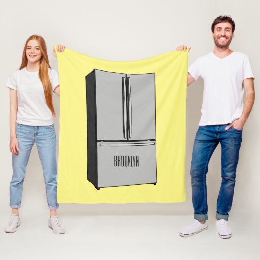 Couverture Polaire Illustration du réfrigérateur de porte française (En situation)