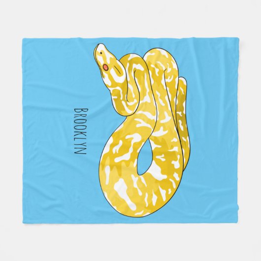 Couverture Polaire Illustration du serpent python birman (Devant (Horizontal))