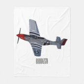 Couverture Polaire Illustration d'un avion de chasse-bombardier (Devant)