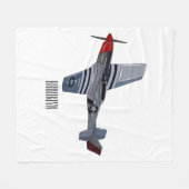 Couverture Polaire Illustration d'un avion de chasse-bombardier (Devant (Horizontal))