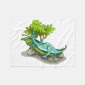 Couverture Polaire Illustration D'Un Bain De Soleil Iguanodon. (Devant (Horizontal))