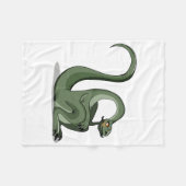 Couverture Polaire Illustration D'Un Brontosaurus Caricaturé Qui Pens (Devant (Horizontal))