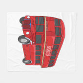 Couverture Polaire Illustration d'un bus à deux étages (Devant (Horizontal))