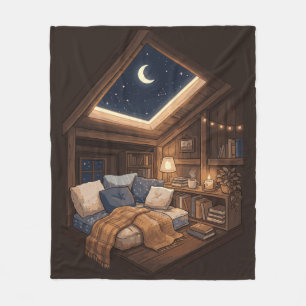 Couverture Polaire Illustration d'un coin de lecture confortable dans