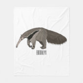 Couverture Polaire Illustration d'un dessin animé d'Anteater (Devant)