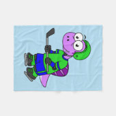 Couverture Polaire Illustration D'Un Joueur De Spinosaurus. (Devant (Horizontal))