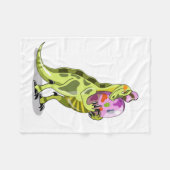 Couverture Polaire Illustration D'Un Lambéosaure Portant Un Oeuf. (Devant (Horizontal))