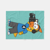 Couverture Polaire Illustration D'Un Opérateur De Caméra Parasaurolop (Devant (Horizontal))