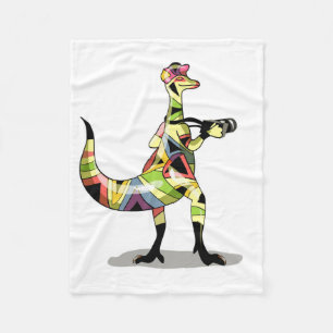 Couverture Polaire Illustration D'Un Photographe Iguanodon.