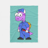 Couverture Polaire Illustration D'Un Plomber Spinosaurus. (Devant)