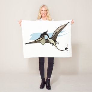 Couverture Polaire Illustration D'Un Pteranodon Dinosaure.