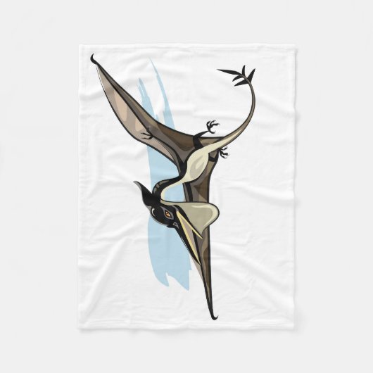 Couverture Polaire Illustration D'Un Pteranodon Dinosaure. (Devant)