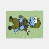 Couverture Polaire Illustration D'Un Soldat De Stegosaurus. (Devant (Horizontal))