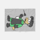 Couverture Polaire Illustration D'Un Soudeur De Stegosaurus. (Devant (Horizontal))