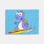 Couverture Polaire Illustration D'Un Spinosaure De Surf. (Devant (Horizontal))