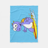 Couverture Polaire Illustration D'Un Spinosaure De Surf. (Devant)