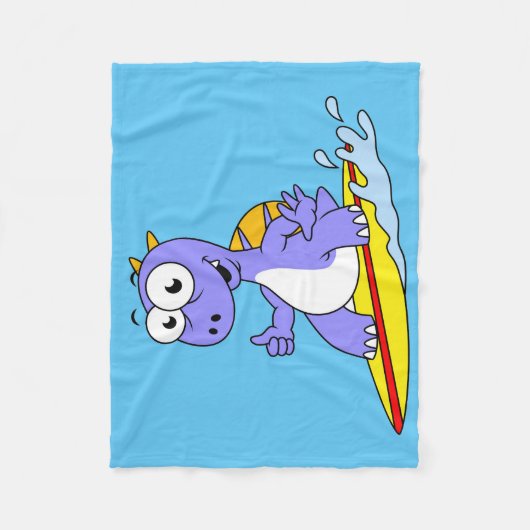 Couverture Polaire Illustration D'Un Spinosaure De Surf. (Devant)