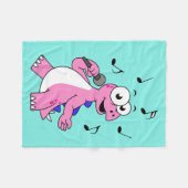 Couverture Polaire Illustration D'Un Stegosaurus Chantant. (Devant (Horizontal))