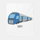 Couverture Polaire Illustration d'un train électrique (Devant)