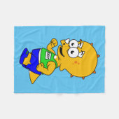 Couverture Polaire Illustration D'Un Tricératops Runner. (Devant (Horizontal))