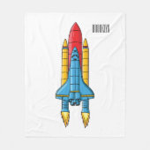 Couverture Polaire Illustration d'un vaisseau de fusées (Devant)