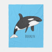 Couverture Polaire Illustration d'une baleine tueuse (Devant)