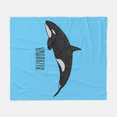 Couverture Polaire Illustration d'une baleine tueuse (Devant (Horizontal))