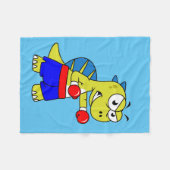 Couverture Polaire Illustration D'Une Boxe De Spinosaurus. (Devant (Horizontal))