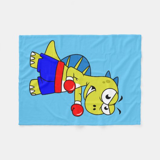 Couverture Polaire Illustration D'Une Boxe De Spinosaurus. (Devant (Horizontal))