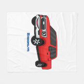 Couverture Polaire Illustration d'une camionnette rouge mou (Devant (Horizontal))