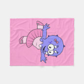 Couverture Polaire Illustration D'Une Danse De Ballet Triceratops. (Devant (Horizontal))