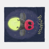 Couverture Polaire Illustration d'une luciole à éclair mignon (Devant (Horizontal))