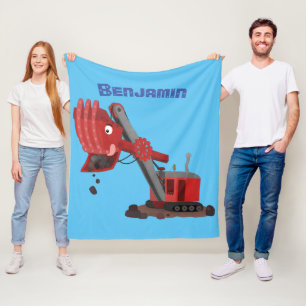 Couverture Polaire Illustration d'une pelle à vapeur rouge mou