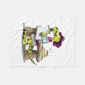 Couverture Polaire Illustration D'Une Pensée De Poète Raptor Caricatu (Devant (Horizontal))