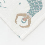 Couverture Polaire Illustration d'une sirène de danse personnalisée (Coin)