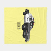 Couverture Polaire Illustration d'une voiture de police (Devant (Horizontal))