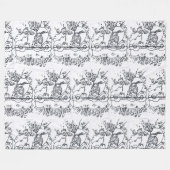 Couverture Polaire Illustration en noir et blanc de Peter Max dans le (Devant (Horizontal))