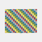 Couverture Polaire Illustration en plastique de motif de blocs (Devant (Horizontal))