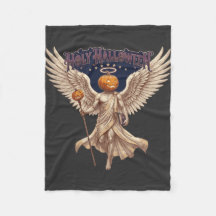 Illustration gothique vintage de citrouille d'ange