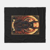 Couverture Polaire Illustration graphique de la carte Tarot Devil Cat (Devant (Horizontal))