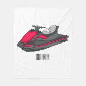 Couverture Polaire Illustration Jet ski (Devant)