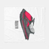 Couverture Polaire Illustration Jet ski (Devant (Horizontal))