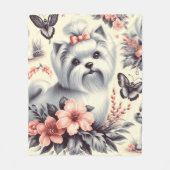 Couverture Polaire Illustration maltaise vintage (Devant)