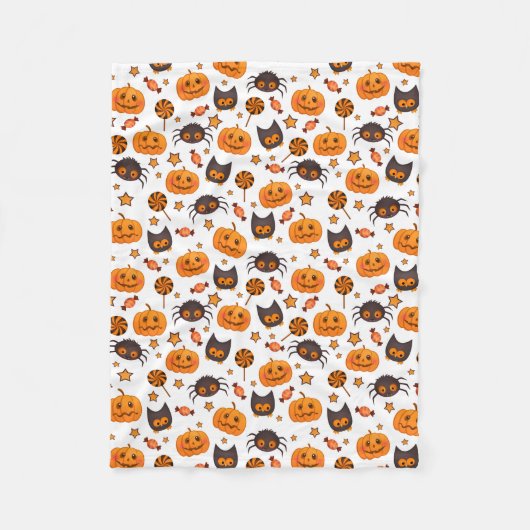 Couverture Polaire Illustration mignonne de motif de Halloween (Devant)