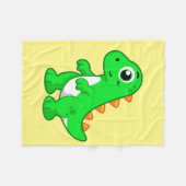 Couverture Polaire Illustration Mignonne Du Tyrannosaurus Rex. (Devant (Horizontal))