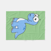 Couverture Polaire Illustration Mignonne D'Un Brontosaurus. (Devant (Horizontal))