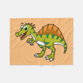Couverture Polaire Illustration Mignonne D'Un Spinosaure Souriant. (Devant (Horizontal))