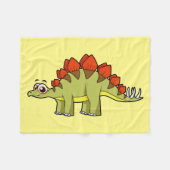 Couverture Polaire Illustration Mignonne D'Un Stegosaurus Dinosaure. (Devant (Horizontal))